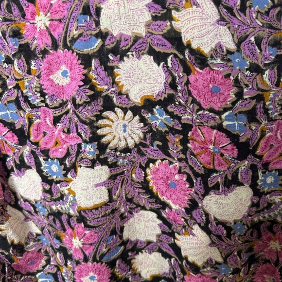 Cynthia Rowley Women's Small Floral Print Blouse‎ Stretch Short Sleeve Top - Picture 7 of 10